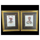 2 INDIAN CHIEF DECORATIVE PRINTS