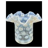 FENTON VINTAGE OPALESCENT COIN DOT VASE