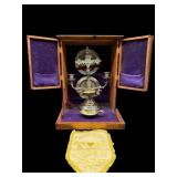 ANTIQUE CATHOLIC LAST RITES SICK CALL CABINET