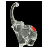 FOLKE WALVING CRYSTAL ELEPHANT TRUNK UP