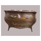 ITALIAN BOMBAY FORMED WALNUT CHEST