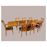 ITALIAN EXCELSIOR DESIGNS DINING ROOM TABLE AND 8