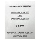 IN PERSON PREVIEW TIMES