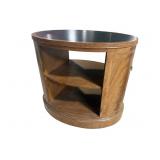 WEIMAN FLAMED MAHOGANY OVAL END TABLE