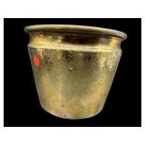 HAMMERED BRASS DECORATED JARDINIï¿½RE PLANTER