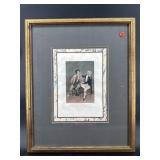 FRENCH CAPTAIN WATHEN ENGRAVING IN FRAME