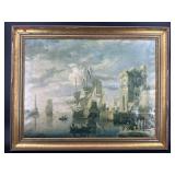 PRINT ON CANVAS OF A SEA PORT