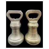 PR OF HERBERT & SONS 2 LB. SOLID BRASS WEIGHTS
