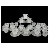 31 PC OF INDIANA GLASS SANDWICH TEA CUPS AND