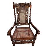 19TH CENTURY ENGLISH HEAVY CARVED THRONE CHAIR