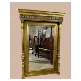 MONUMENTAL GOLD ORNATE BEVELED MIRROR
