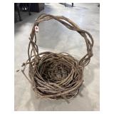 LARGE FOLK ART WOVEN BASKET