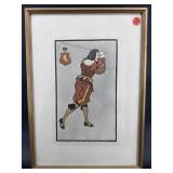 SIGNED F. T. RICHARDS GOLF IN 1620 PRINT IN FRAME