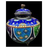 RARE ANTIQUE CLOISONNE JAPANESE MEIJI JAR