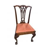 SOLID MAHOGANY CHIPPENDALE SIDE CHAIR