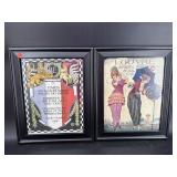 PR OF FRENCH INSPIRED PRINTS IN FRAME