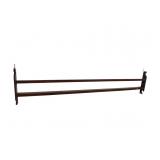 MAHOGANY FINISH LONG HANGING PLATE RACK