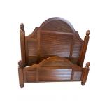 CHERRY FINISH LOUVRE FORM QUEEN SIZE BED