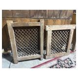 2 PRIMITIVE IRON WINDOW GUARDS