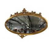 CARVED GOLD OVAL MIRROR