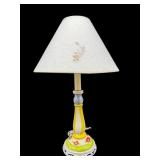 FLORAL CERAMIC PAINTED TABLE LAMP
