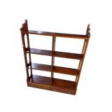 SOLID MAHOGANY HANGING WHAT-NOT SHELF