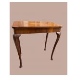 WALNUT INLAID QUEEN ANNE CONSOLE TABLE