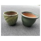 LOT OF 2 POTTERY PLANTERS