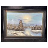 R.LAMAISON OIL ON CANVAS IN FRAME