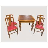 OAK DRAW LEAF PUB TABLE & 4 CHAIRS
