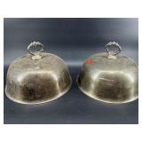 LOT OF 2 SILVERPLATE MEAT DOMES