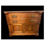WALNUT VICTORIAN OVERSIZED WASHSTAND