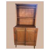 PINE 19TH CENT. STEP BACK CUPBOARD