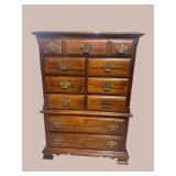 SUMTER CABINET CO. CHERRY CHEST ON CHEST