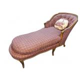 FRENCH TUFTED CHAISE LOUNGE