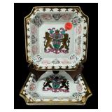 PR OF PORCELAIN ANDREA BY SADEK ARMORIAL CREST