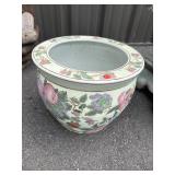LARGE PORCELAIN FISHBOWL PLANTER