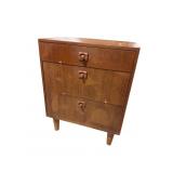 MCM TEAK VENEER 3 DRAWER CHEST
