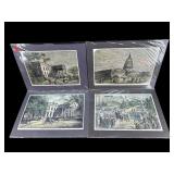 4 WASHINGTON DC ENGRAVING PRINTS