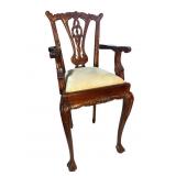 SOLID MAHOGANY CHIPPENDALE TALL YOUTH CHAIR