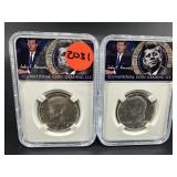 2 UNCIRCULATED KENNEDY HALF DOLLARS
