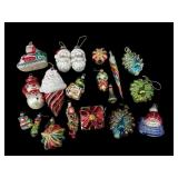 LARGE LOT OF ANTIQUE GLASS AND PLASTIC CHRISTMAS
