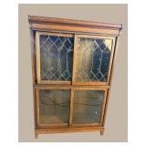 PAINE FURNITURE LEADED GLASS SLIDING STACK