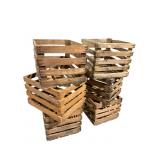 6 PRIMITIVE STYLE WOOD CRATES
