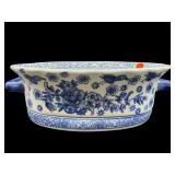 LARGE ORIENTAL BLUE AND WHITE PORCELAIN FLORAL 2