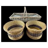 LOT OF 3 BASKETS