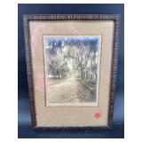 SOUTHERN PHOTOGRAPHIC PRINT OF SPANISH MOSS TREES