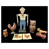 LOT OF FOLK ART WOODEN FIGURES
