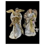 2 TALL ANGEL FIGURE TREE TOPPERS