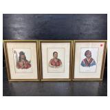 3 INDIAN CHIEF PRINTS